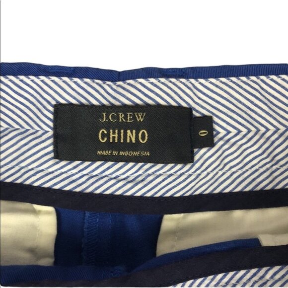 J Crew shorts Women’s chino Flat Front cuffed blue size 0 - Picture 3 of 8